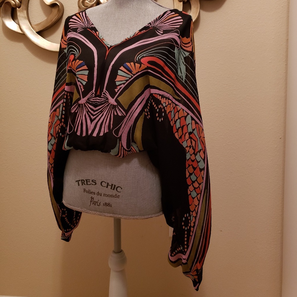 free people - Black & Lavender top